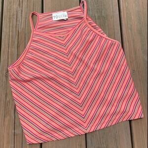 YOULIM Vintage Stretch Y2K Crop Tank Top Size M
